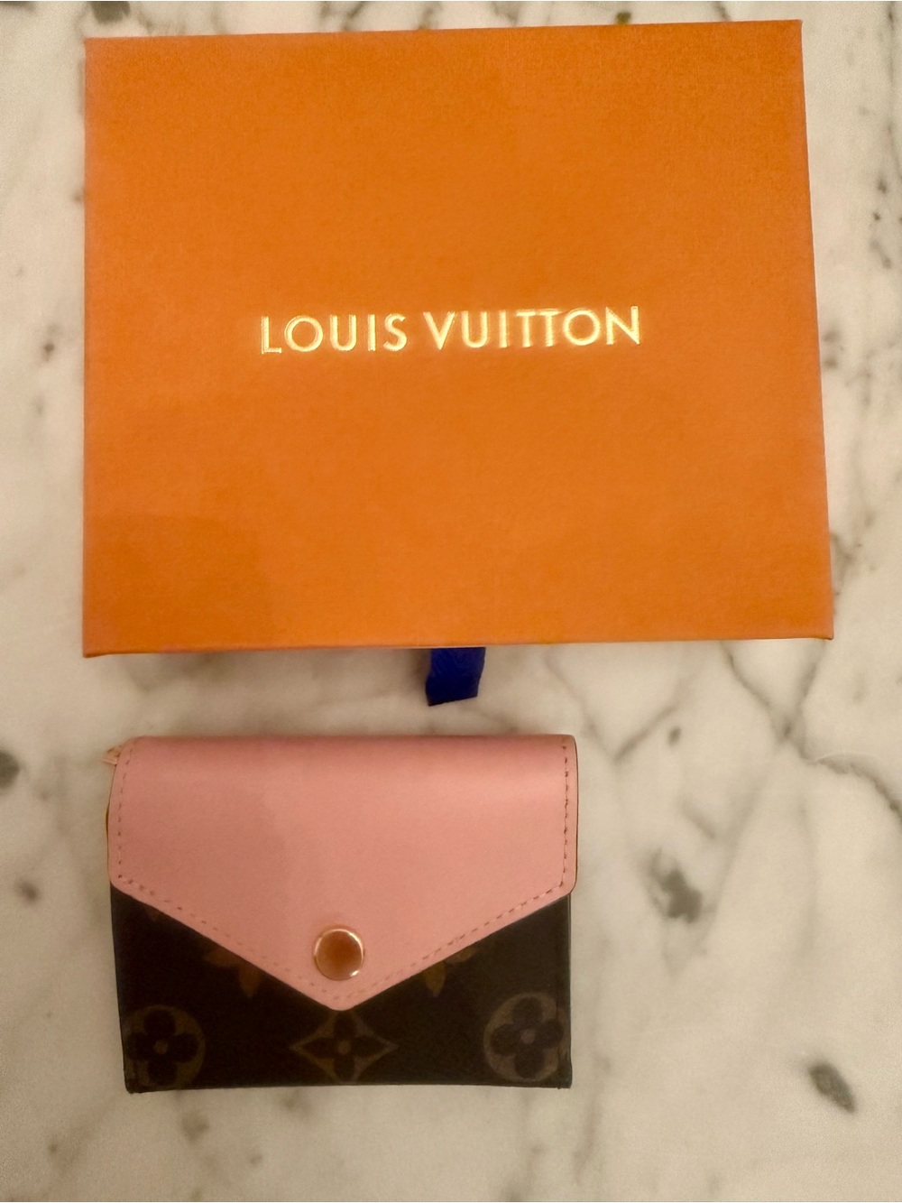 Louis Vuitton Zoe Wallet in pink and brown